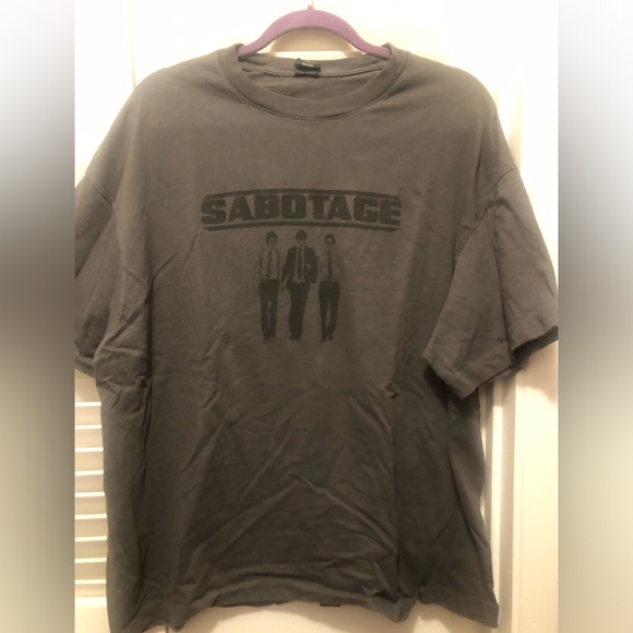 Hanes Other - Beastie Boys Dark Gray Sabotage Graphic Tee